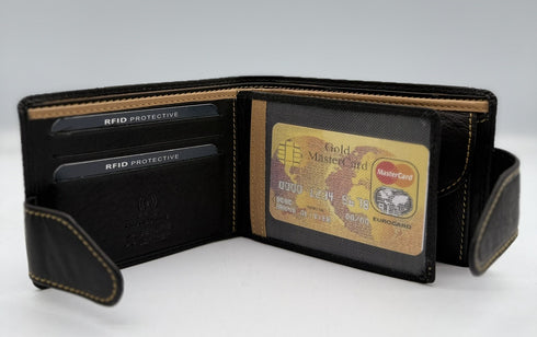 BorsaBella TradeMark Genuine Leather wallet with clip 8094 R.F.I.D Prodection