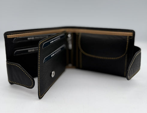 BorsaBella TradeMark Genuine Leather wallet with clip 8094 R.F.I.D Prodection