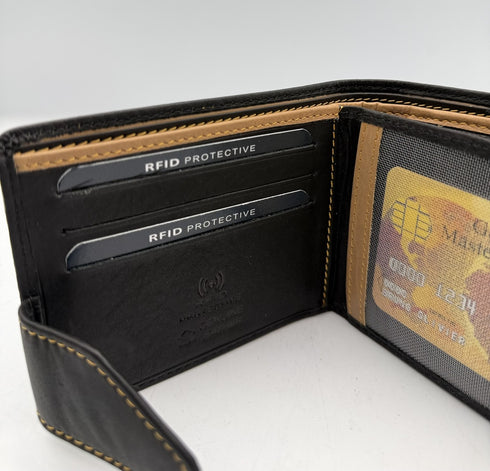 BorsaBella TradeMark Genuine Leather wallet with clip 8094 R.F.I.D Prodection