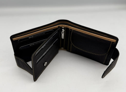 BorsaBella TradeMark Genuine Leather wallet with clip 8094 R.F.I.D Prodection