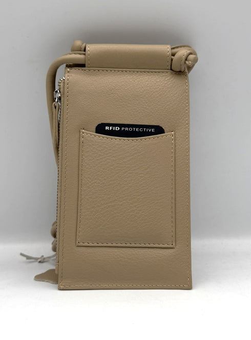 BorsaBella TradeMark Genuine Leather Ladies Pone Case Bag/Purse 18824 R.F.I.D Prodection