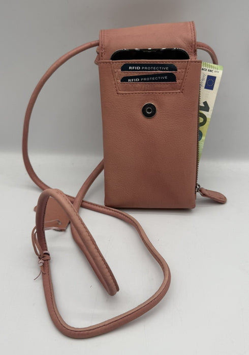 BorsaBella TradeMark Genuine Leather Ladies Pone Case Bag/Purse 18824 R.F.I.D Prodection