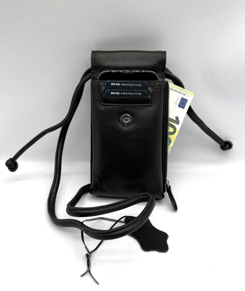 BorsaBella TradeMark Genuine Leather Ladies Pone Case Bag/Purse 18824 R.F.I.D Prodection