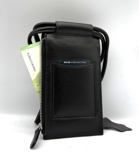 BorsaBella TradeMark Genuine Leather Ladies Pone Case Bag/Purse 18824 R.F.I.D Prodection