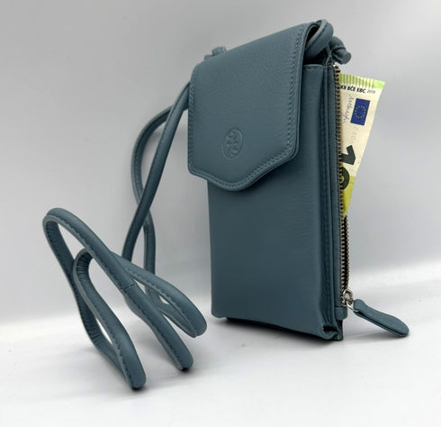 BorsaBella TradeMark Genuine Leather Ladies Pone Case Bag/Purse 18824 R.F.I.D Prodection