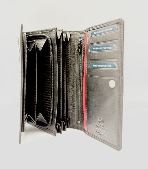 BorsaBella TradeMark Genuine Leather Ladies Purse 008 R.F.I.D Prodection