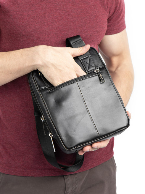 Men's Aeronautica Militare AM-461 Leather Thunter Crossbody Bag