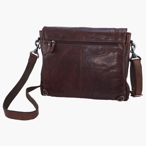 AERONAUTICA MILITARE AM-350 Vintage leather men's messenger