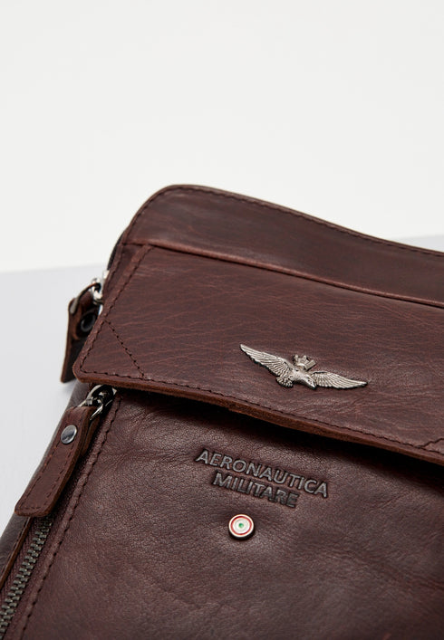 AERONAUTICA MILITARE AM-301 Small shoulder bag in Vintage leather