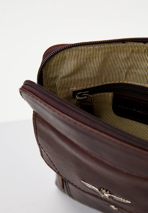 AERONAUTICA MILITARE AM-301 Small shoulder bag in Vintage leather