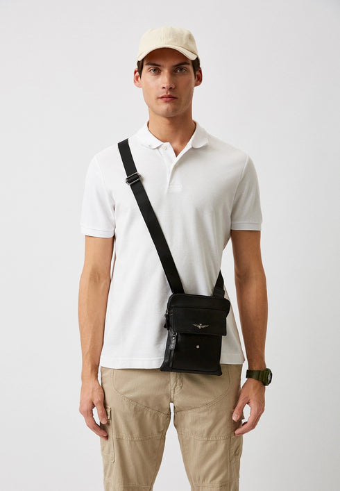 AERONAUTICA MILITARE AM-301 Small shoulder bag in Vintage leather