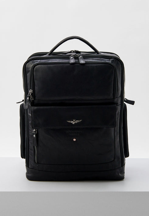 AERONAUTICA MILITARE AM-305 Vintage leather laptop backpack