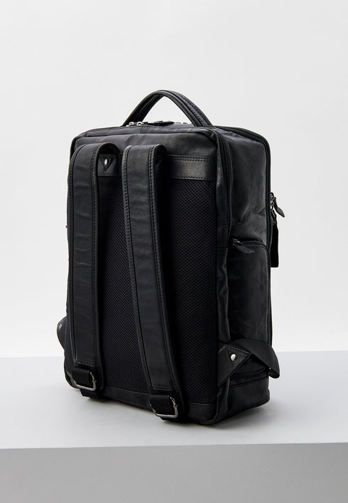 AERONAUTICA MILITARE AM-305 Vintage leather laptop backpack