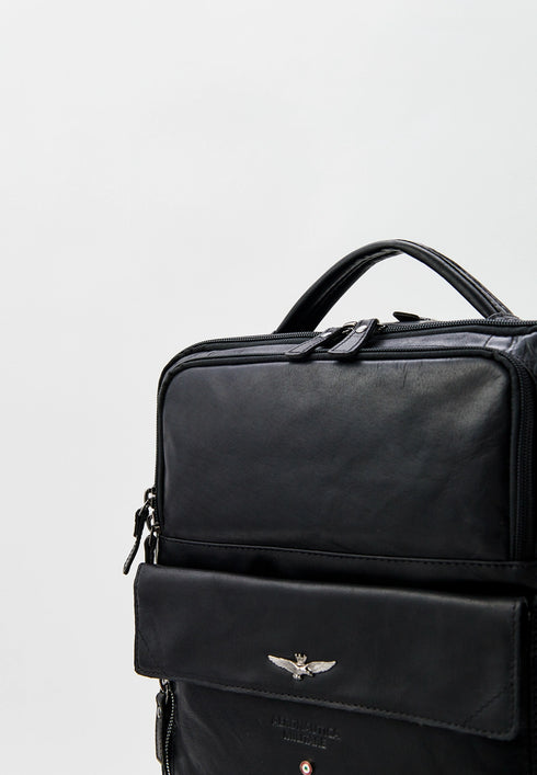 AERONAUTICA MILITARE AM-305 Vintage leather laptop backpack