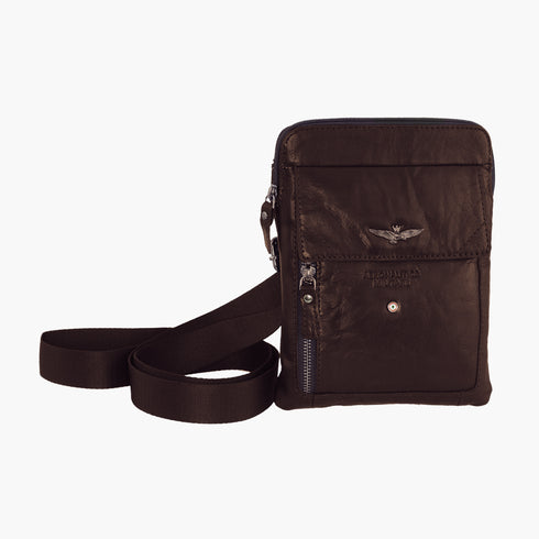 AERONAUTICA MILITARE AM-301 Small shoulder bag in Vintage leather
