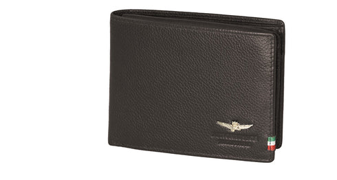 AERONAUTICA MILITARE AM-103 Men's wallet for change in leather Flag line