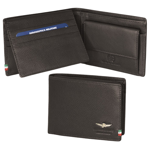AERONAUTICA MILITARE AM-103 Men's wallet for change in leather Flag line