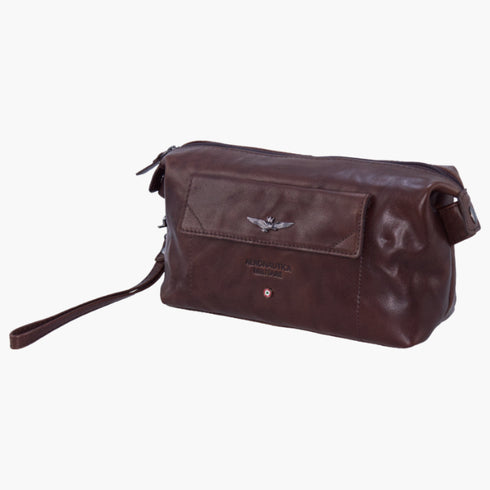 AERONAUTICA MILITARE AM-300 Necessaire Vintage Men's Pochette leather