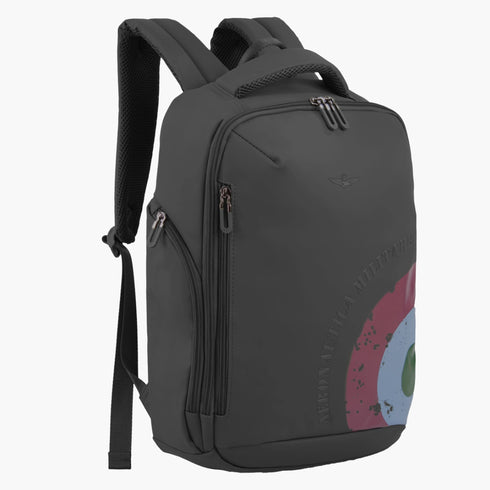 Men's Aeronautica Militare AM-554 Rubberized fabric laptop backpack, Runway line