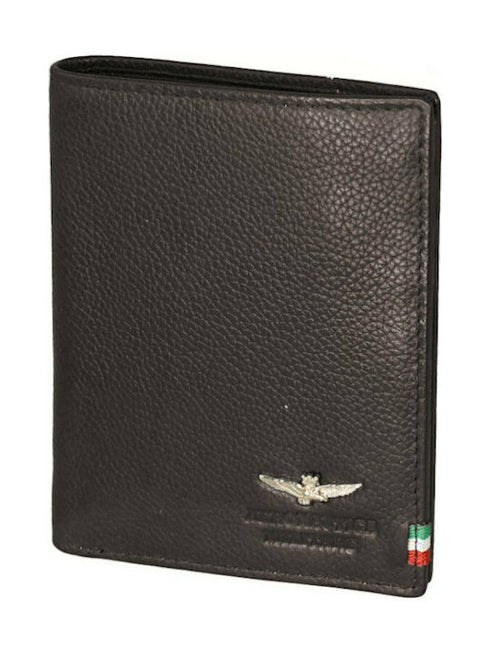AERONAUTICA MILITARE AM-105 Men's Vertical Flag line wallet with coin pocket in leather - BorsaBella