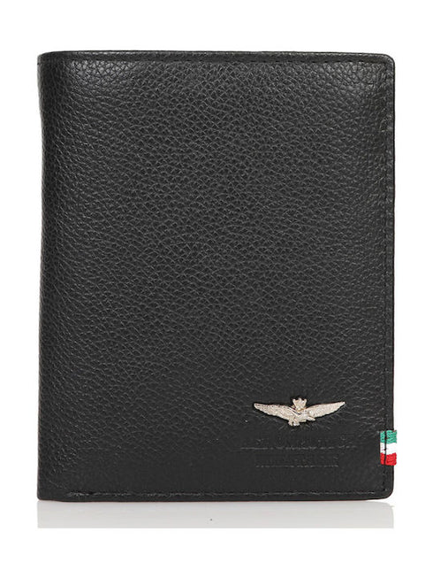 AERONAUTICA MILITARE AM-105 Men's Vertical Flag line wallet with coin pocket in leather - BorsaBella