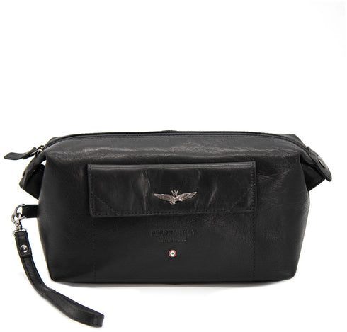 AERONAUTICA MILITARE AM-300 Necessaire Vintage Men's Pochette leather