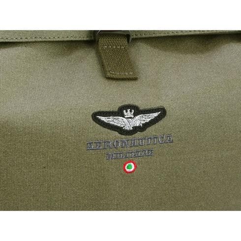 Aeronautica Militare New City Line canvas roll top backpack AM-544