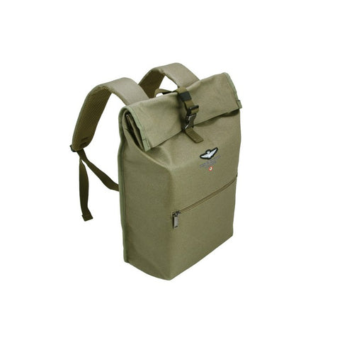 Aeronautica Militare New City Line canvas roll top backpack AM-544