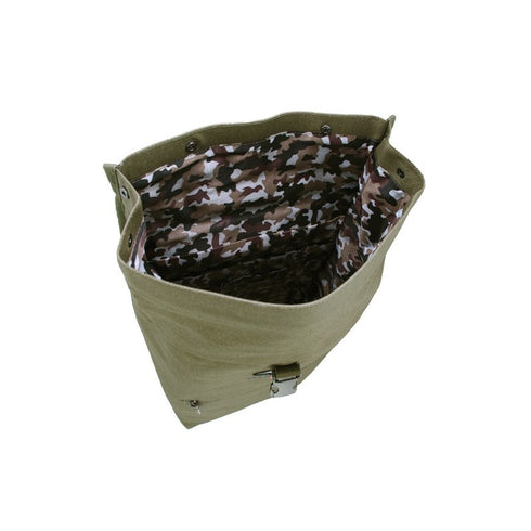 Aeronautica Militare New City Line canvas roll top backpack AM-544