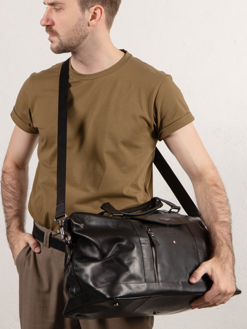 AERONAUTICA MILITARE AM-306 Travel bag in VINTAGE genuine leather