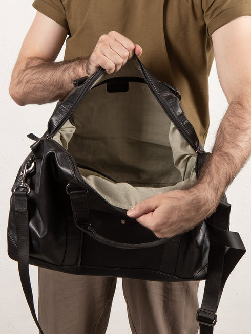 AERONAUTICA MILITARE AM-306 Travel bag in VINTAGE genuine leather