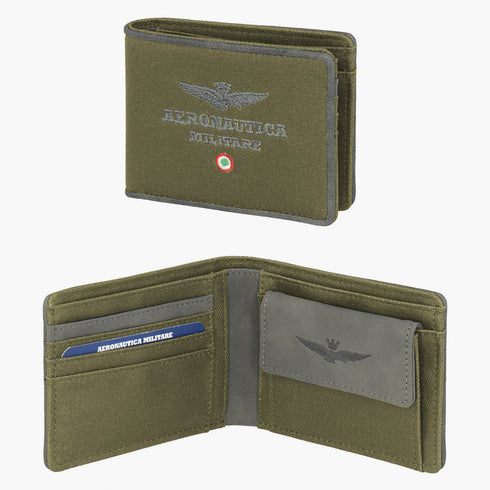 AERONAUTICA MILITARE AM-337 CITY canvas men's wallet - BorsaBella