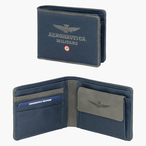 AERONAUTICA MILITARE AM-337 CITY canvas men's wallet - BorsaBella