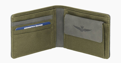 AERONAUTICA MILITARE AM-337 CITY canvas men's wallet - BorsaBella