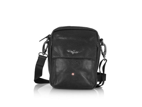 AERONAUTICA MILITARE AM-307 Shoulder bag in genuine VINTAGE leather - BorsaBella