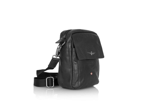 AERONAUTICA MILITARE AM-307 Shoulder bag in genuine VINTAGE leather - BorsaBella