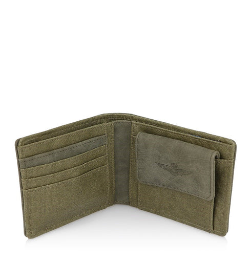 AERONAUTICA MILITARE AM-337 CITY canvas men's wallet - BorsaBella